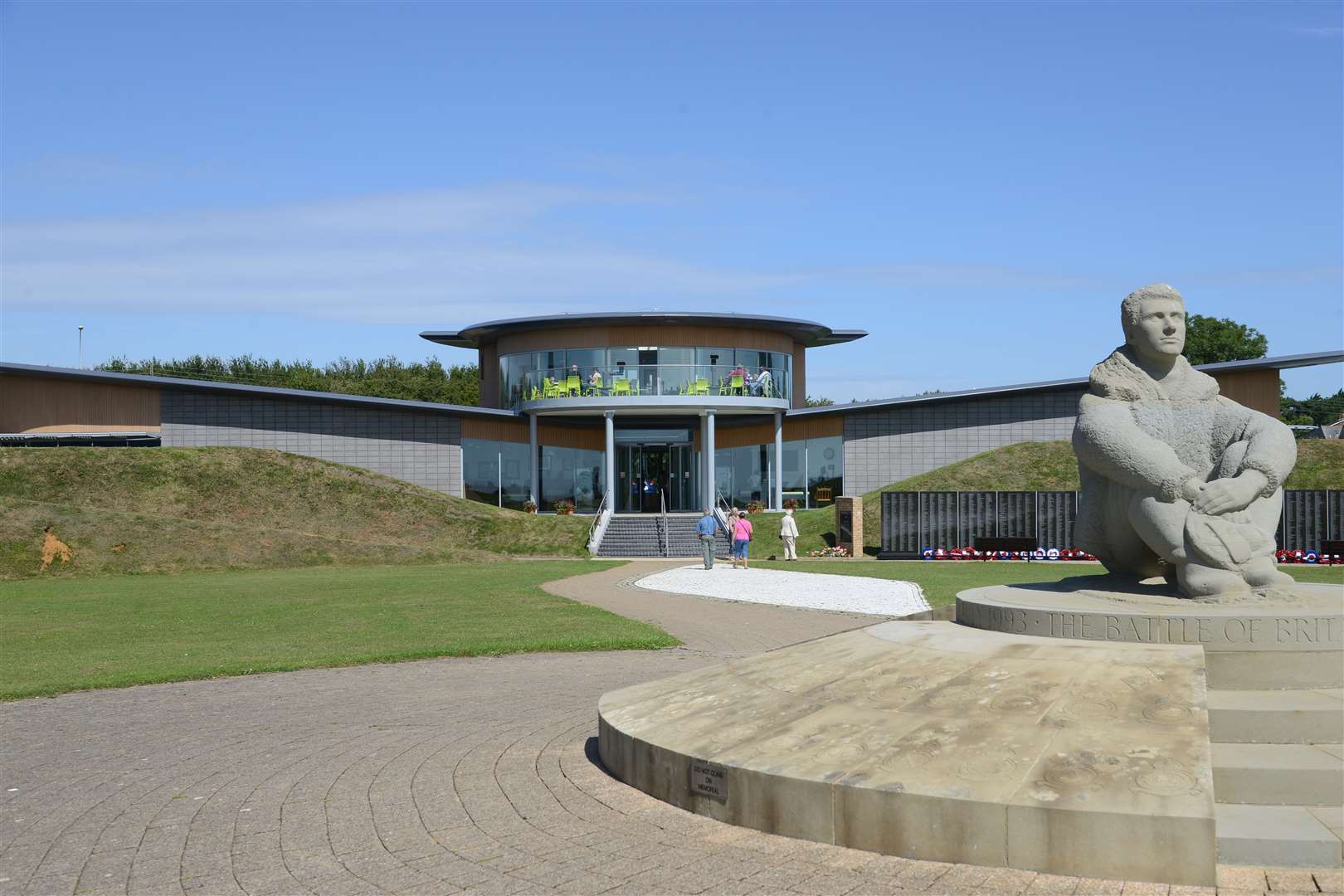 The Battle of Britain Memorial, with the Wing building, at Capel-le-Ferne