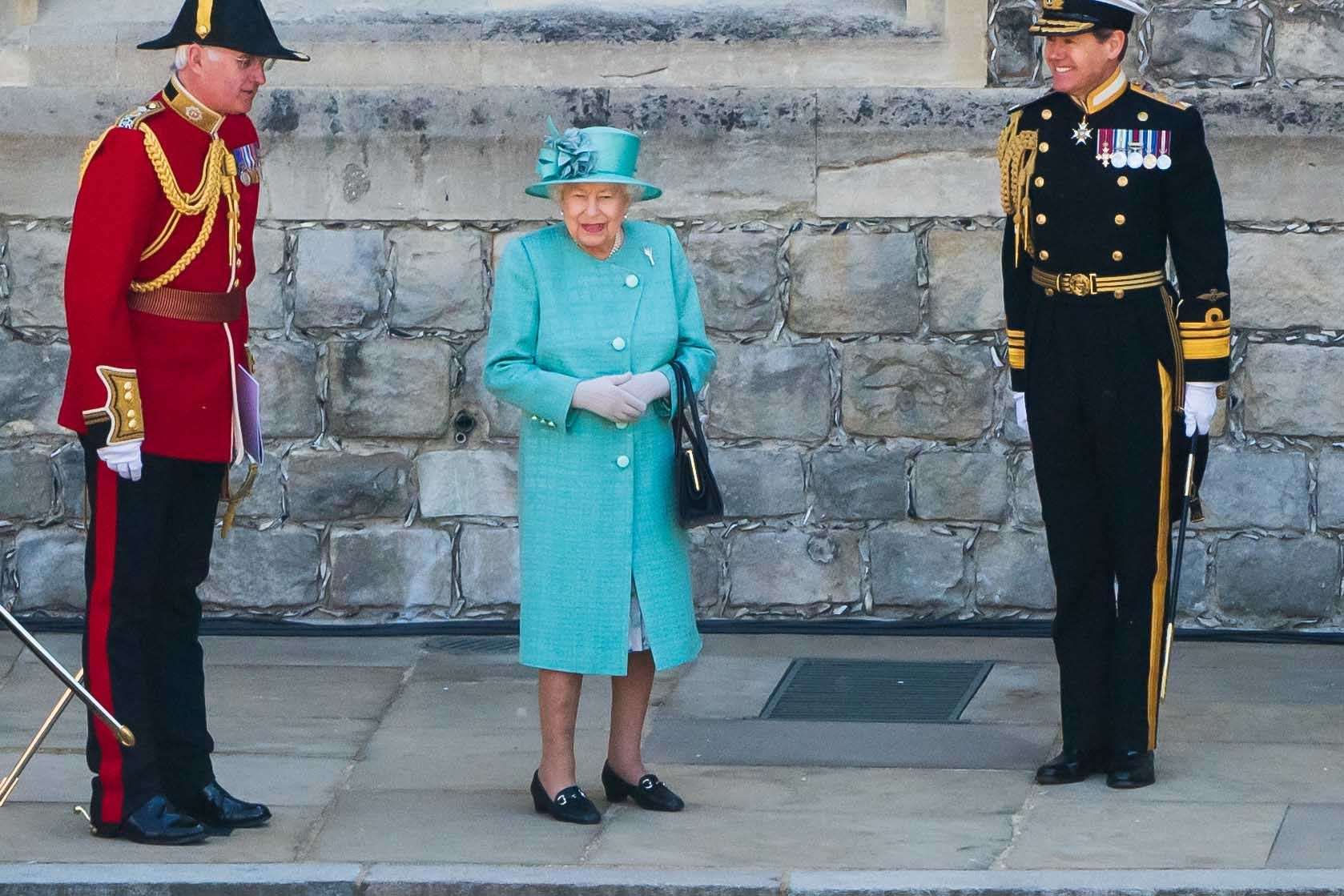 The Queen during a ceremony at Windsor Castle to mark her official birthday (Joanne Davidson/PA)