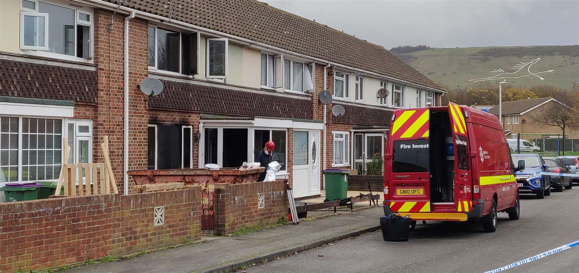 The fire was in the ground floor of the home. Photo: Rhys Griffiths