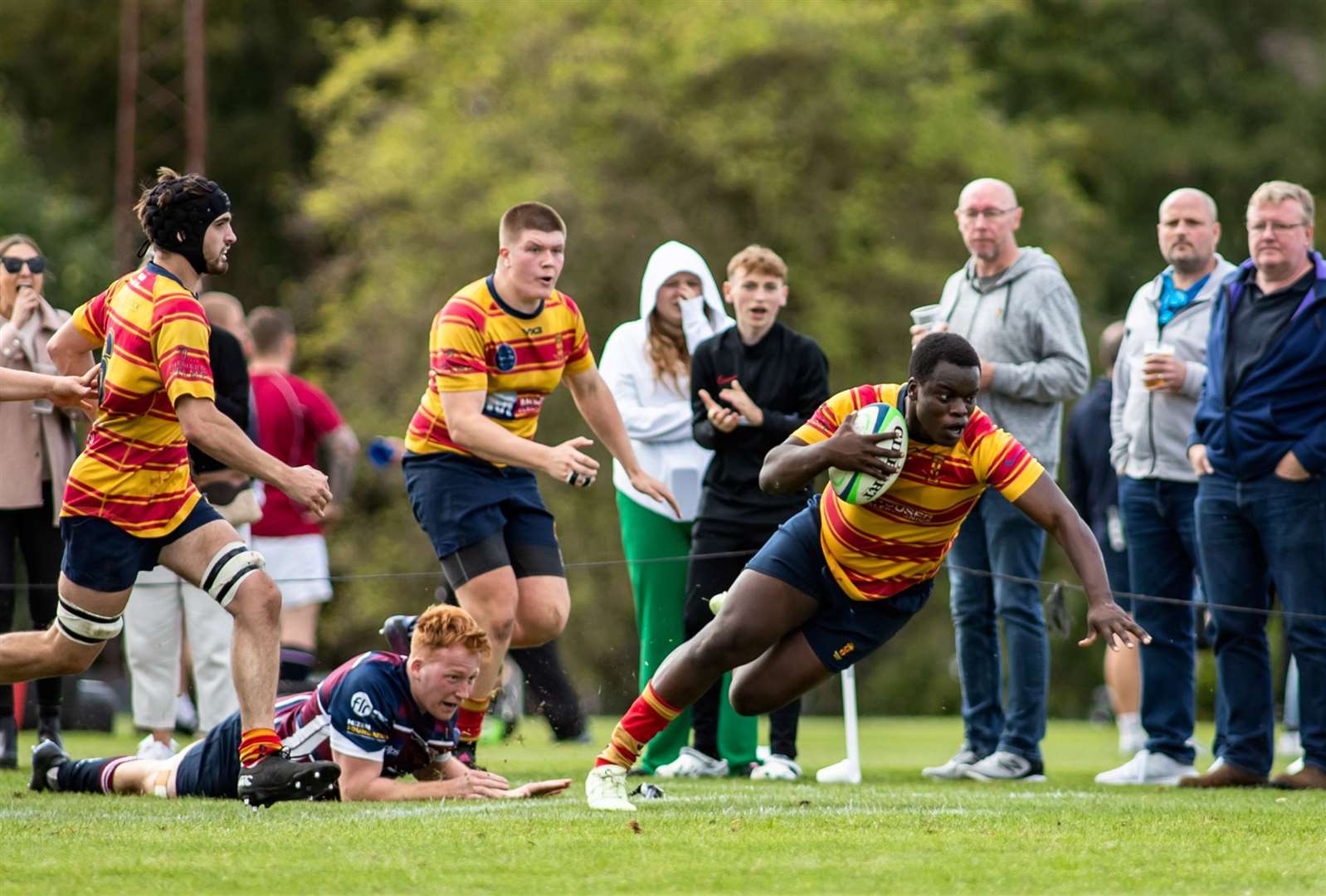 Medway's John Sipawa scored twice against Sidcup. Picture: Jake Miles Photography