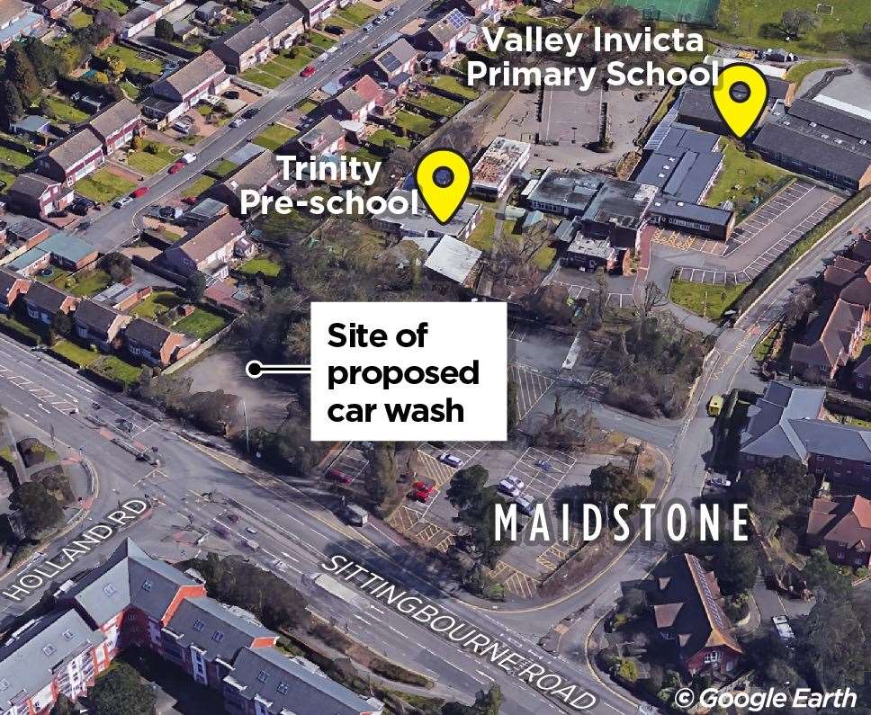 The car wash would have been next to a school and pre-school. Picture: KMG