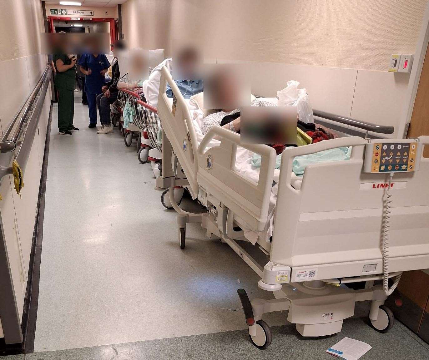 Patients have been left in corridors in the William Harvey's A&E department