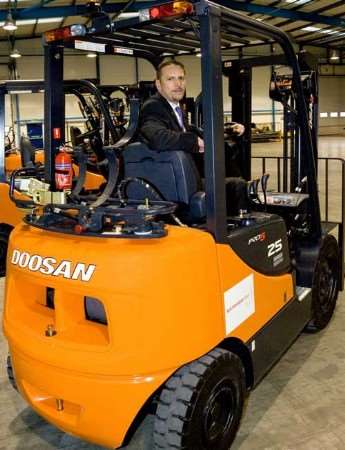 Freight co-ordinator Stuart Dalton with one of the new machines