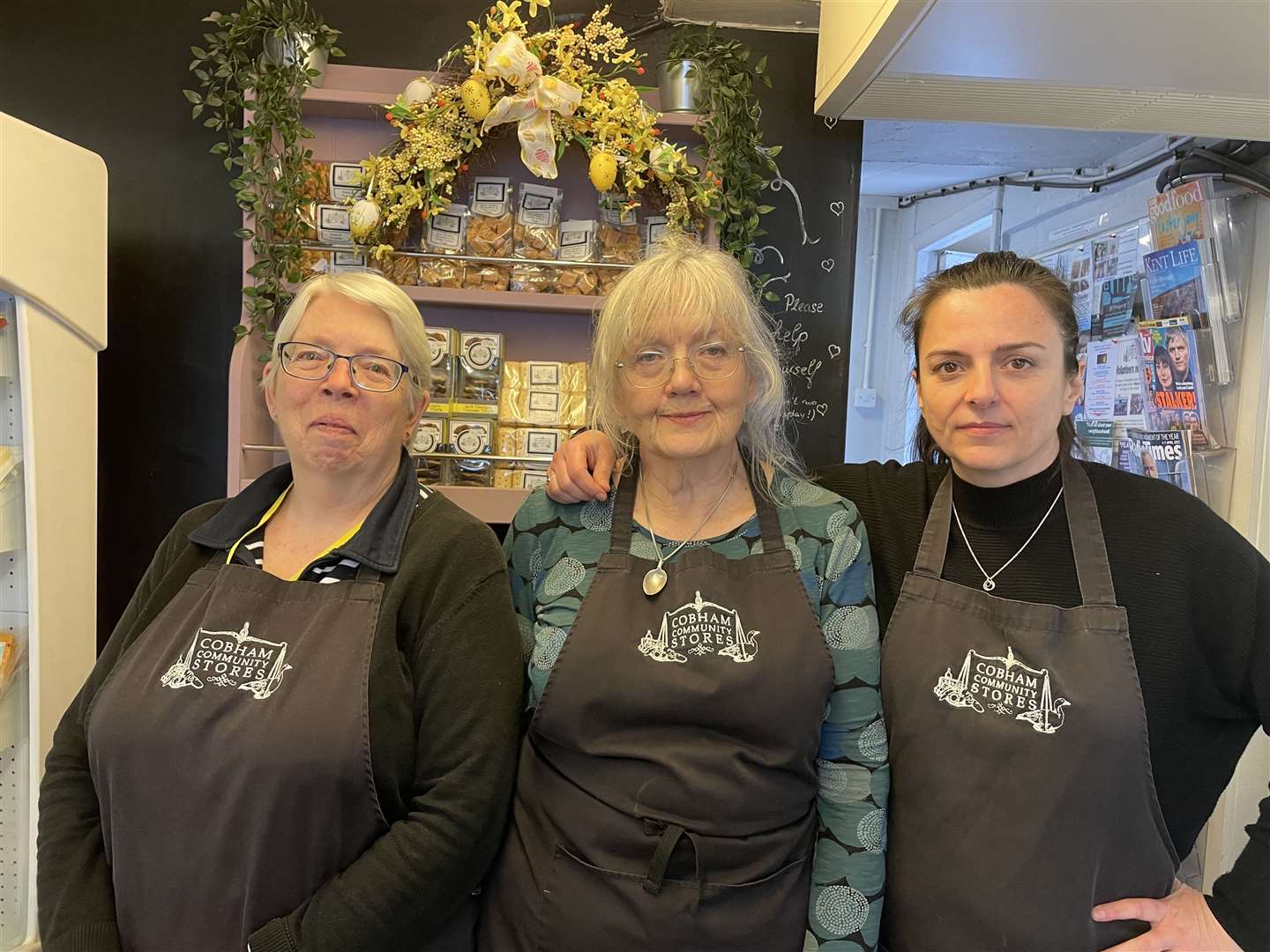 From left: Volunteers Barbara Blackett and Sue Hill with manager Sevie Ashby