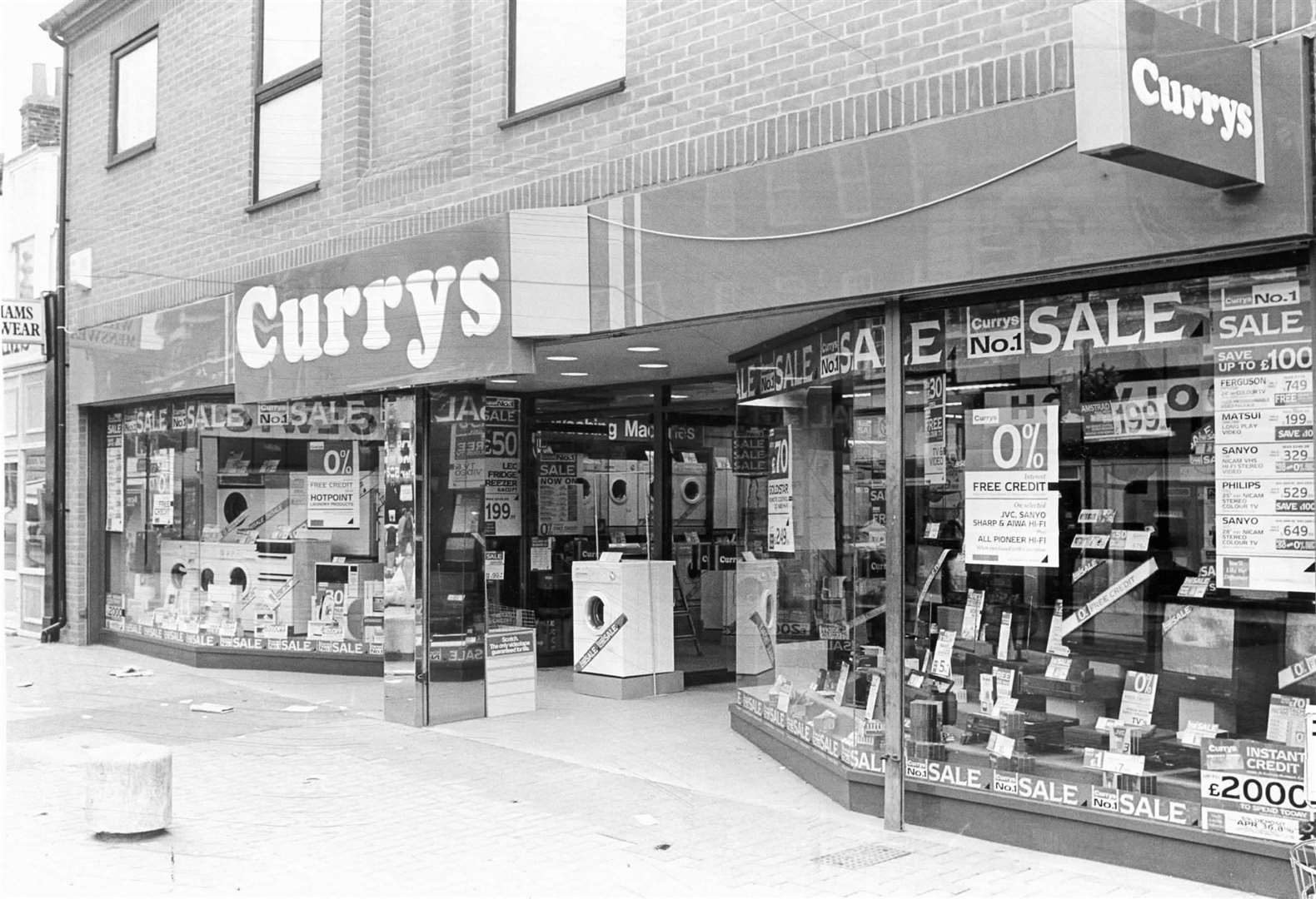 Currys store in High Street, Gillingham, on August 7, 1991