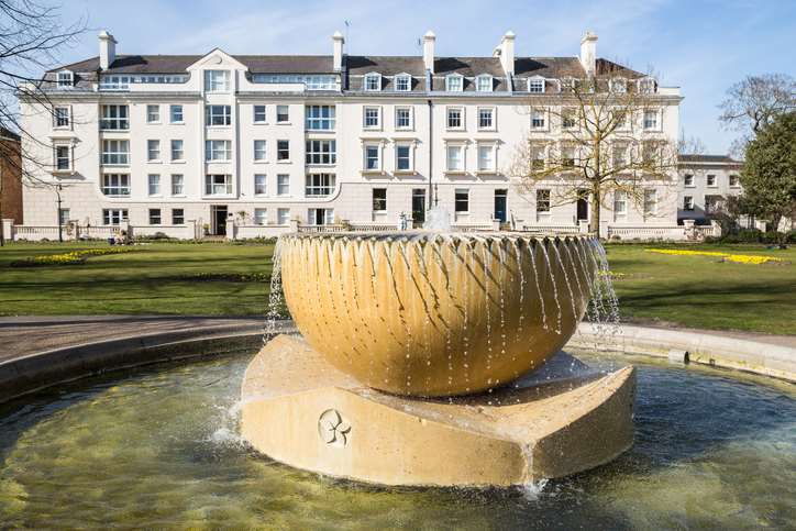 The fountain in Dane John Gardens