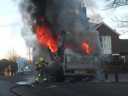 Fire in Town Hill, West Malling