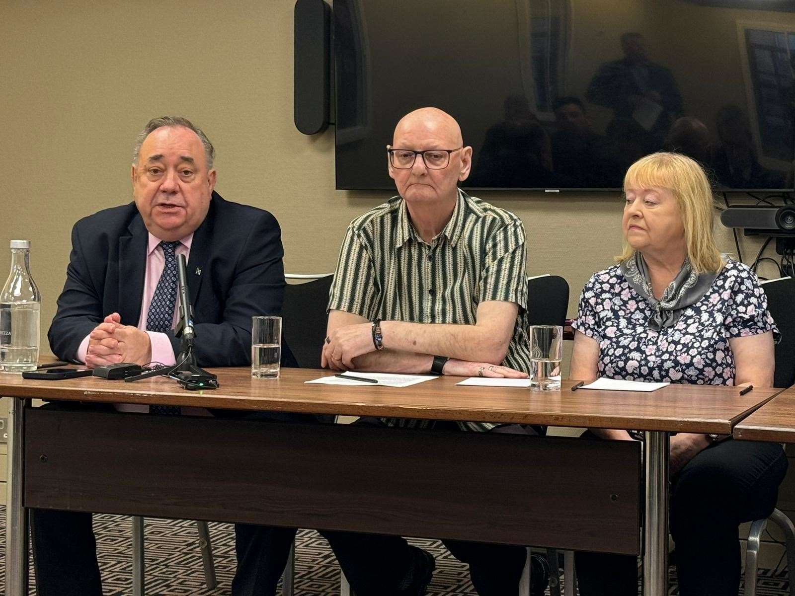 Alex Salmond, left, said he Scottish Government should not have ‘meekly’ accepted the cut (Craig Paton/PA)