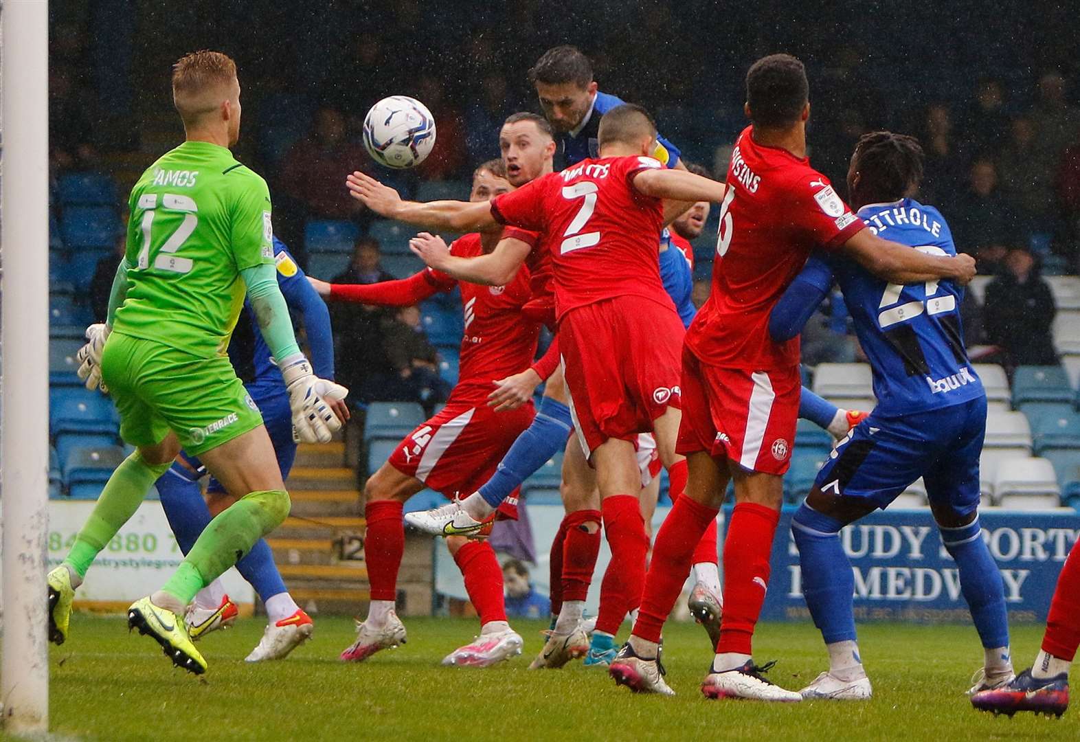 Robbie McKenzie gets stuck in. Picture: Andy Jones