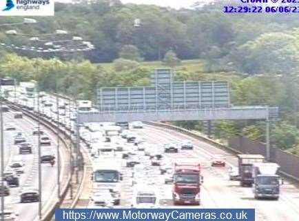Traffic is queuing up on the M25. Photo: Highways England