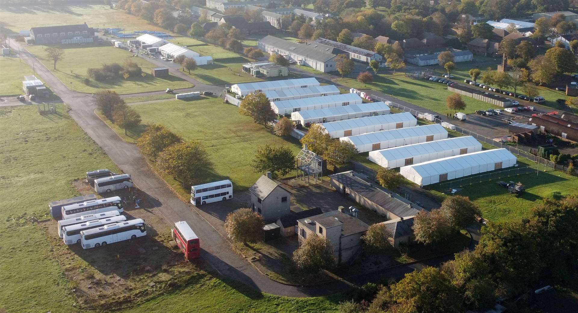 A view of the Manston immigration short-term holding facility. Picture: PA