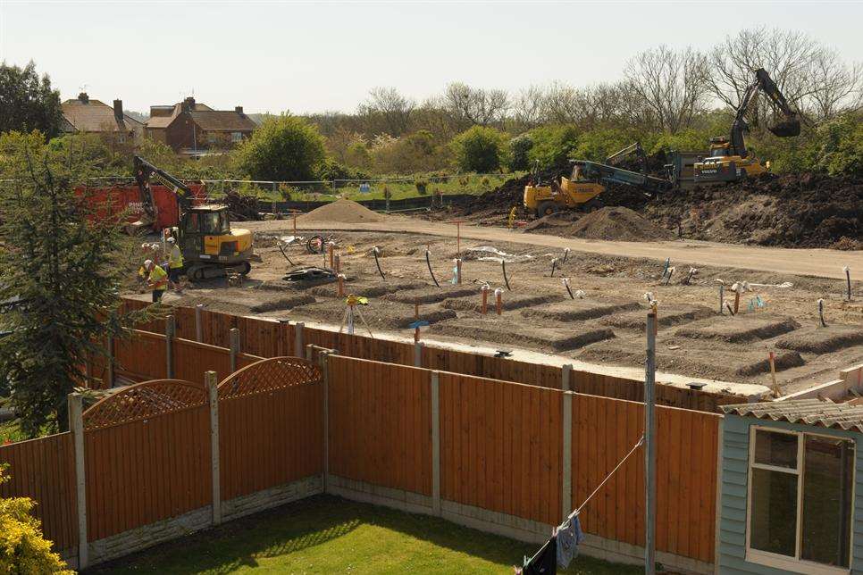 The view of the development from Mr Featherstone's house