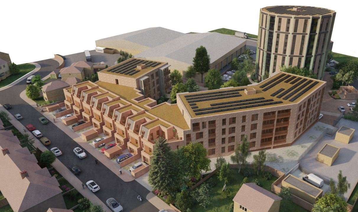 The planned redevelopment of the SGN gas holders in Sevenoaks. Picture: SGN Place