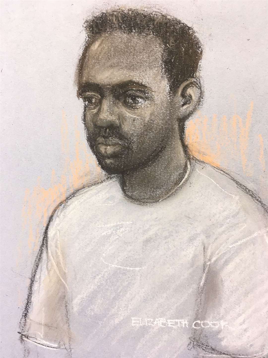 Court artist sketch of Zephaniah McLeod (Elizabeth Cook/PA)