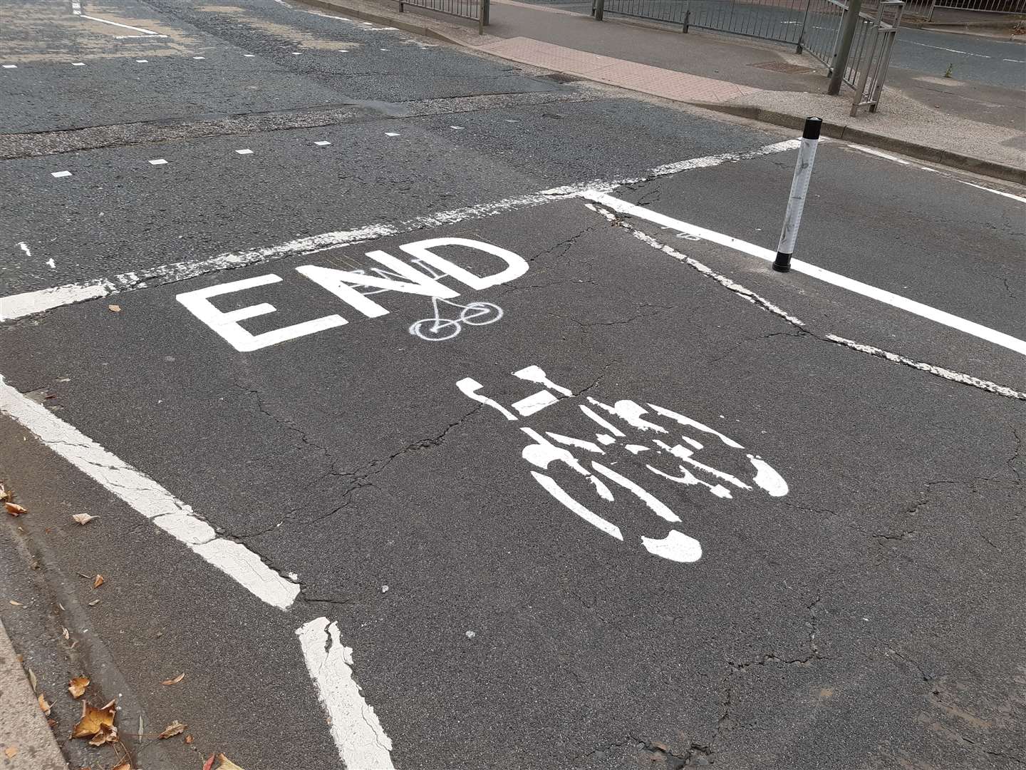 The cycle lane trial in Ashford was due to run for up to 18 months, but has already ended
