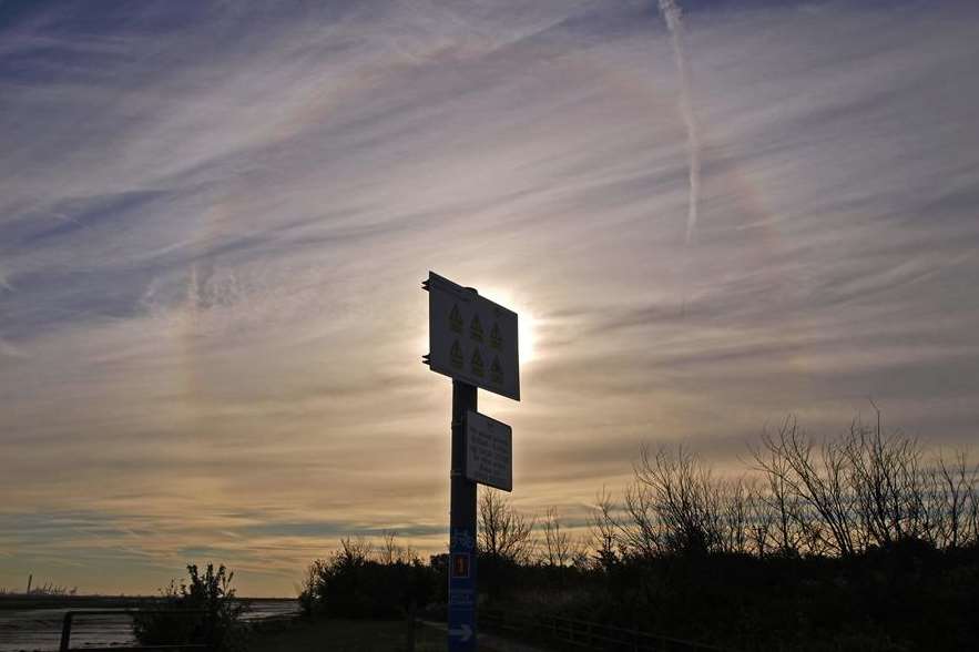 Rainham photographer David Neale captured this "sun dog" on the River Medway waterfront