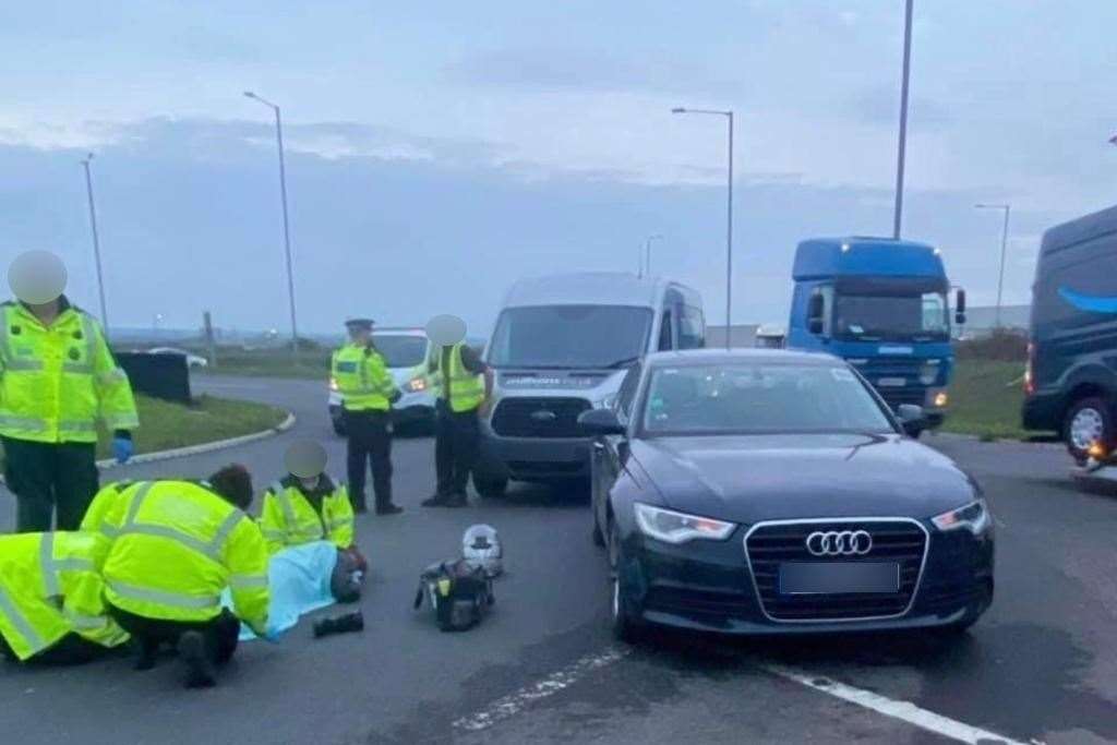 Anthea McCarten was knocked off her bike on a roundabout on Sheppey