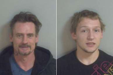 Steven Randall (left) and Darren Barber jailed for drugs farm operation