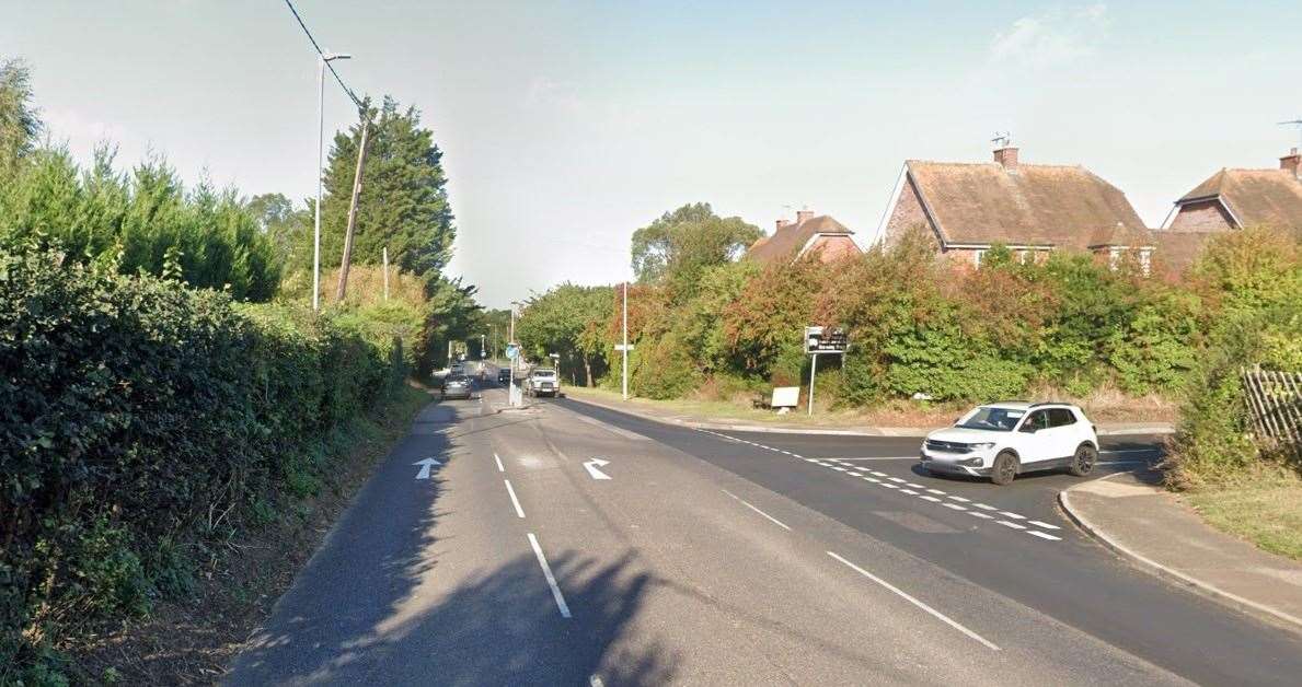 A woman has been injured after a crash on the A2 Canterbury Road in Faversham, near the junction with Love Lane. Picture: Google