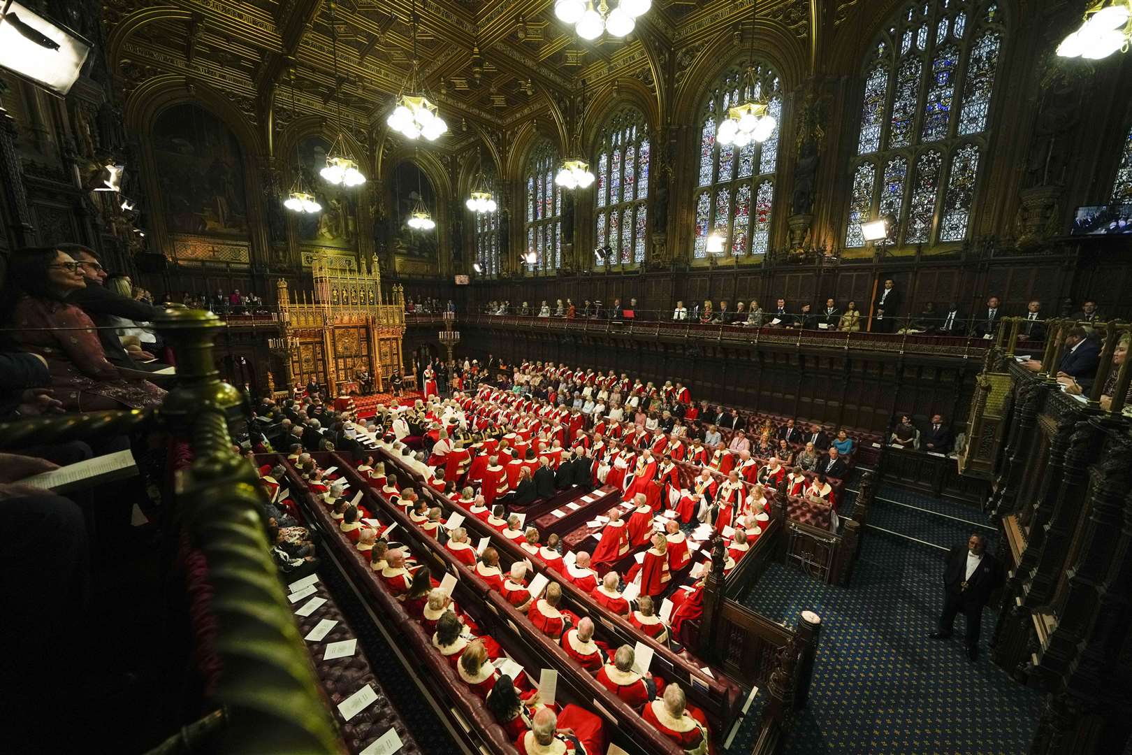 The Prince of Wales delivers the Queen’s Speech during the State Opening of Parliament in the House of Lords (Alastair Grant/PA)