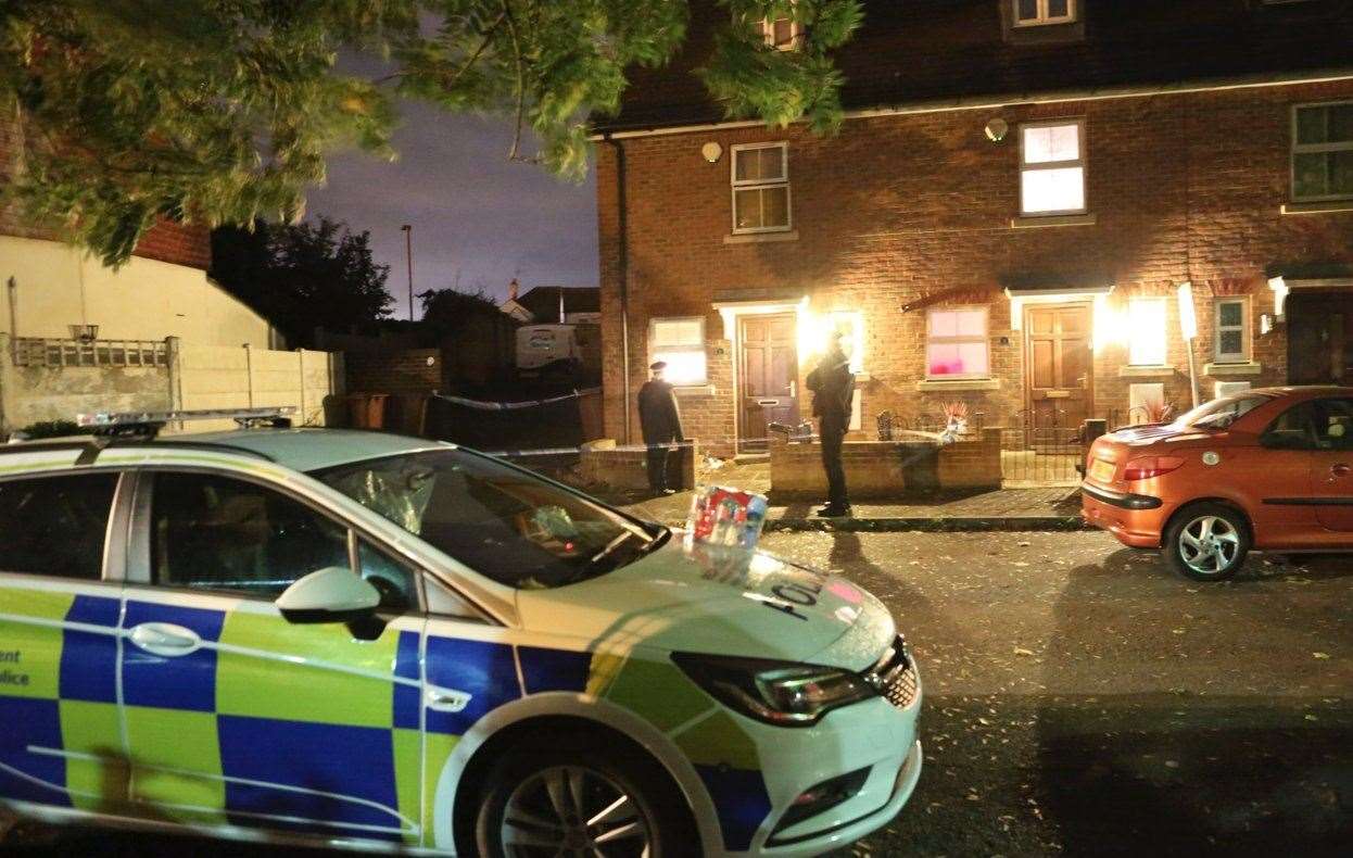 Police remain at the scene in Rainham (19079155)