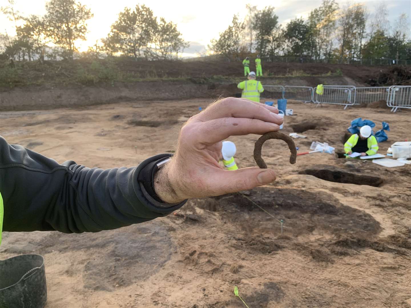 An iron ring found during the excavations (AOC Archaeology Group/PA)