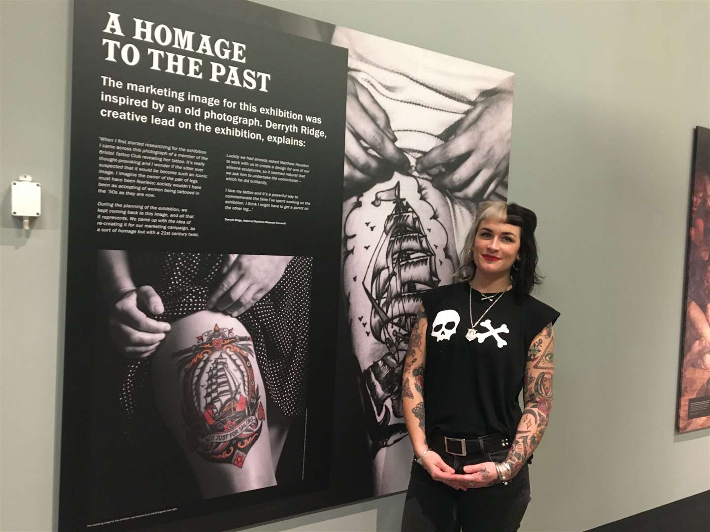 Co-curator of the British Tattoo Art Revealed exhibition Derryth Ridge was all ready for it to open when lockdown happened
