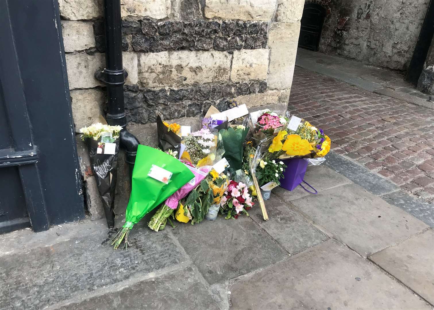 Flowers have been left for Richard in Rochester High Street