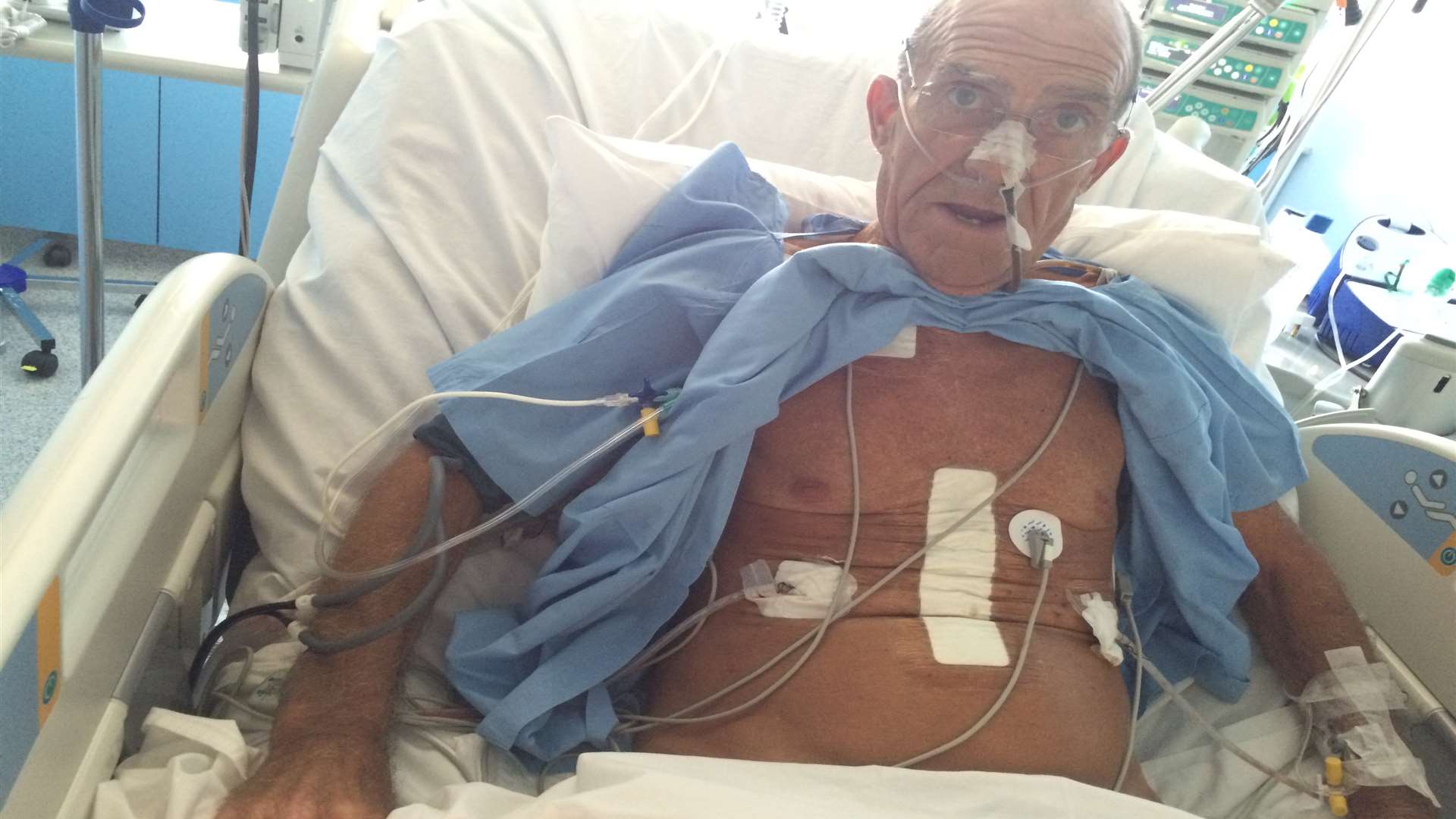 64-year-old businessman Paul Hawden from Strood in hospital