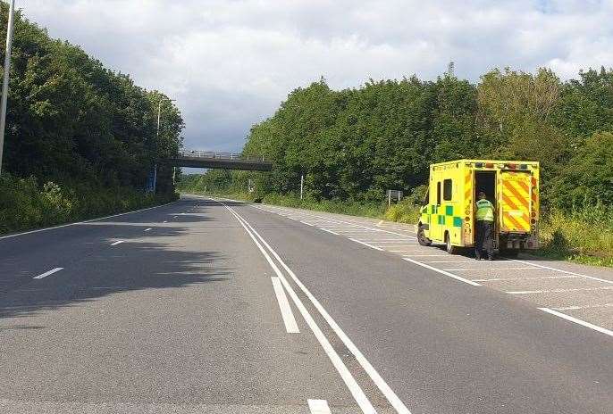 Both carriageways of the A2 were shut. Picture: Kent RPU (12780838)