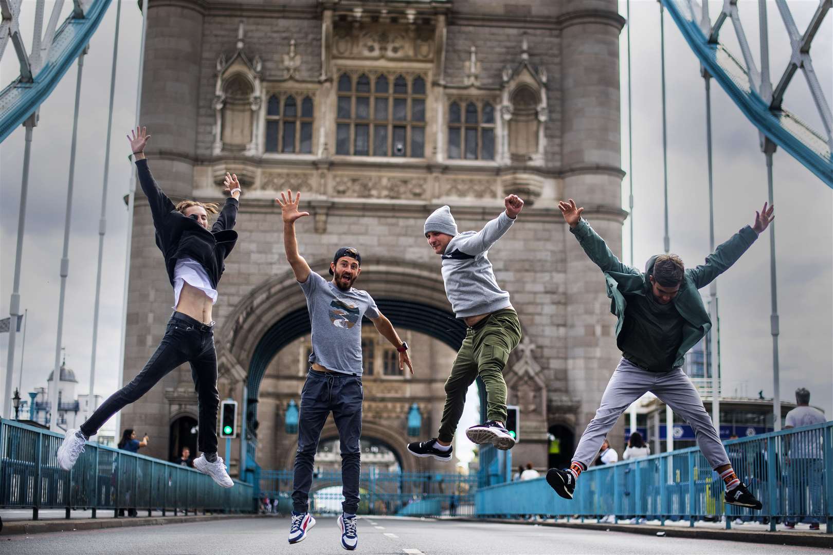 Tourists took advantage of the unusual circumstances (Victoria Jones/PA)