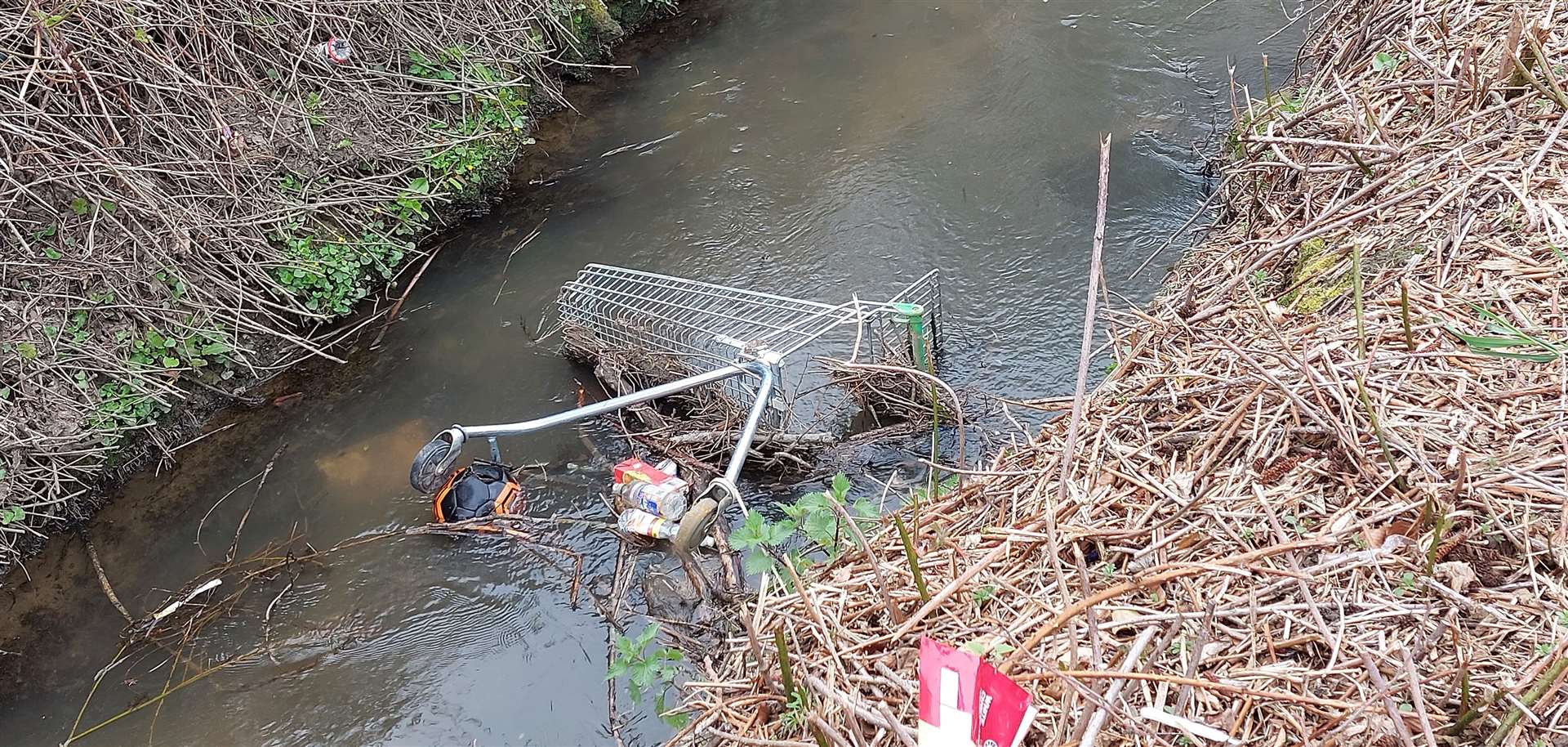 Trollies often get dumped in the river