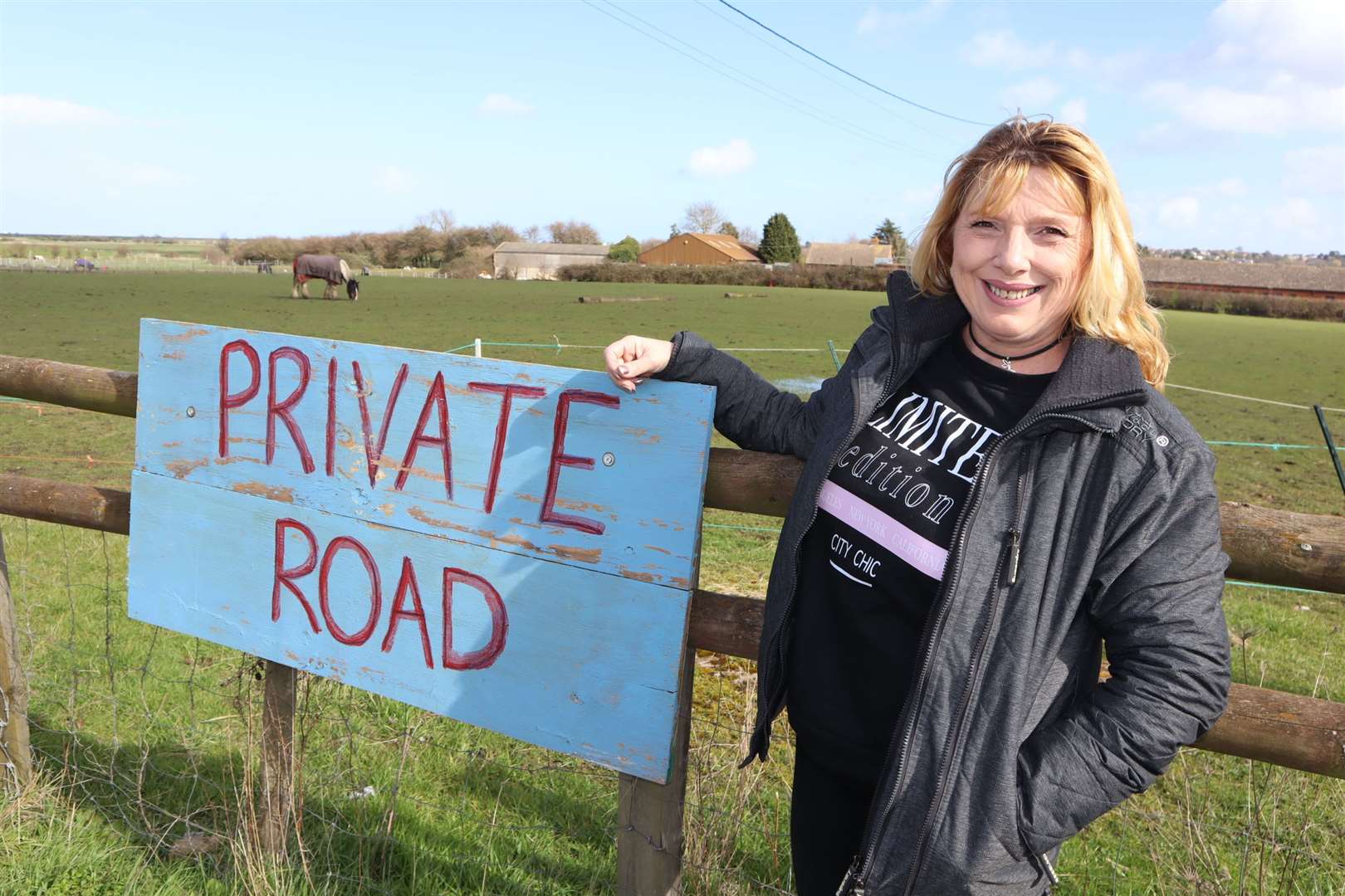 Organiser Tracy Topsom at the festival field where Party on the Farm would have been held