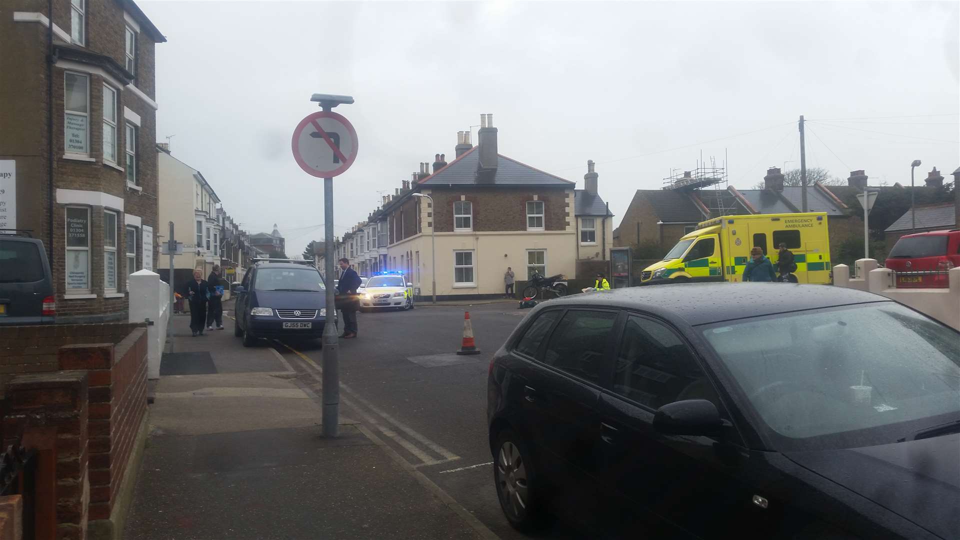 Injuries have been reported after a crash in Blenheim Road, Deal. Picture Malachi Sewell