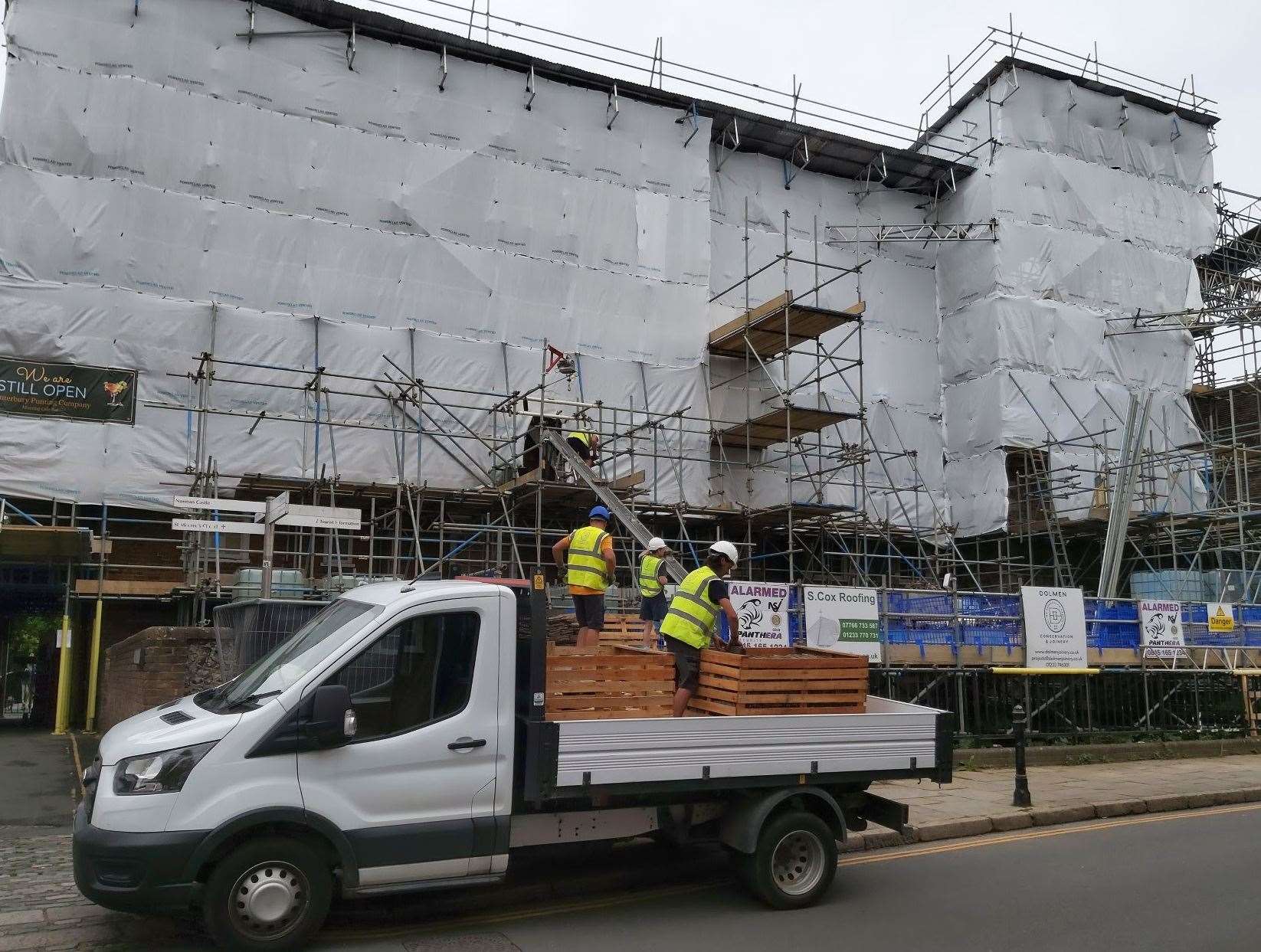 Canterbury City Council confirmed work to other sites including the historic Poor Priest's Hospital is underway