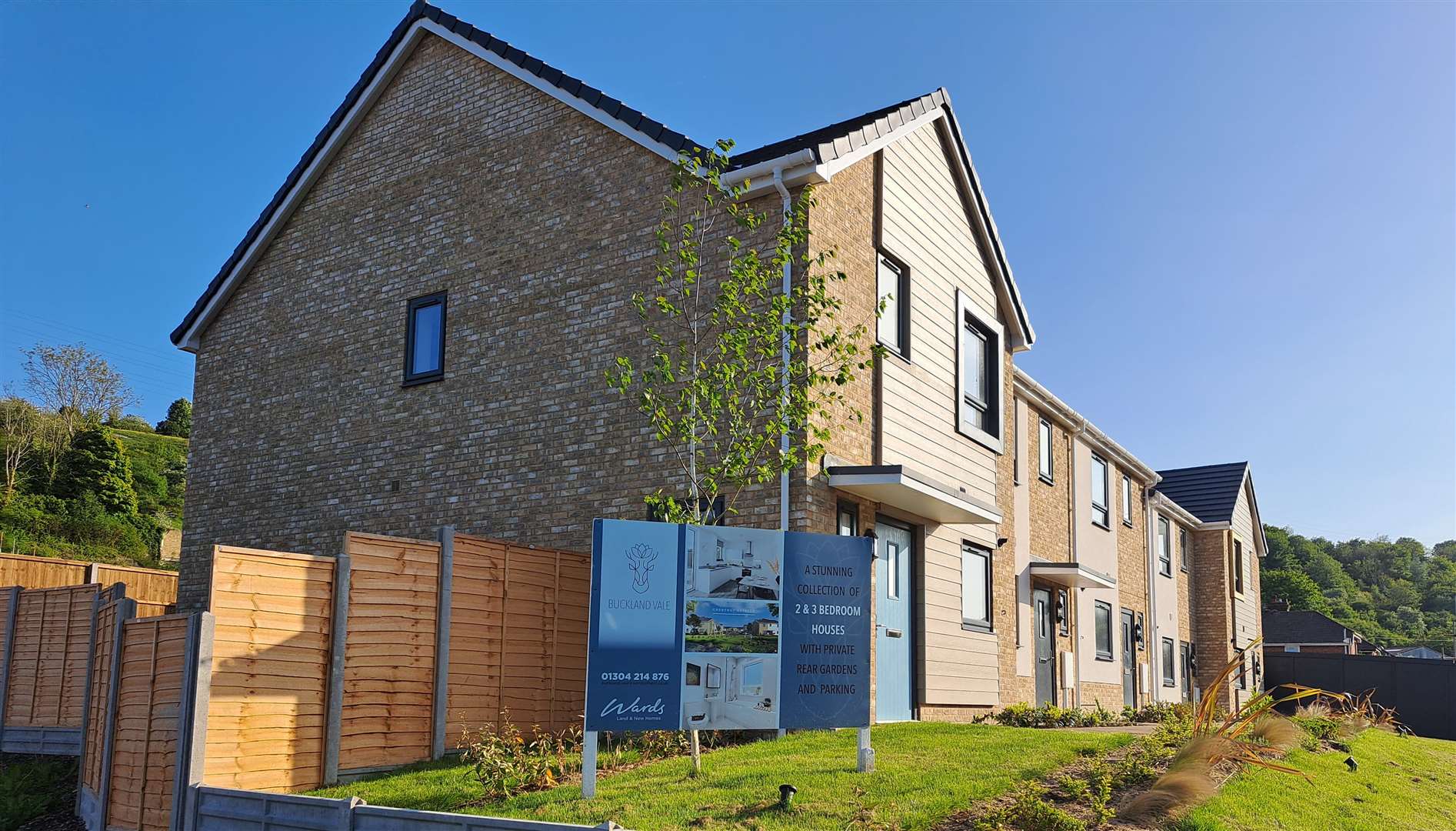 Some of the houses on the new Buckland Vale development