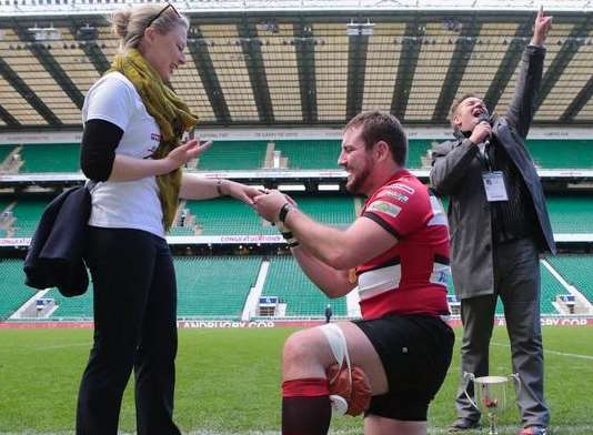 Maidstone captain Ben Williams proposes to fiancée Jo Cook