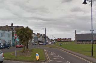 The dogs were being walked along The Strand in Walmer