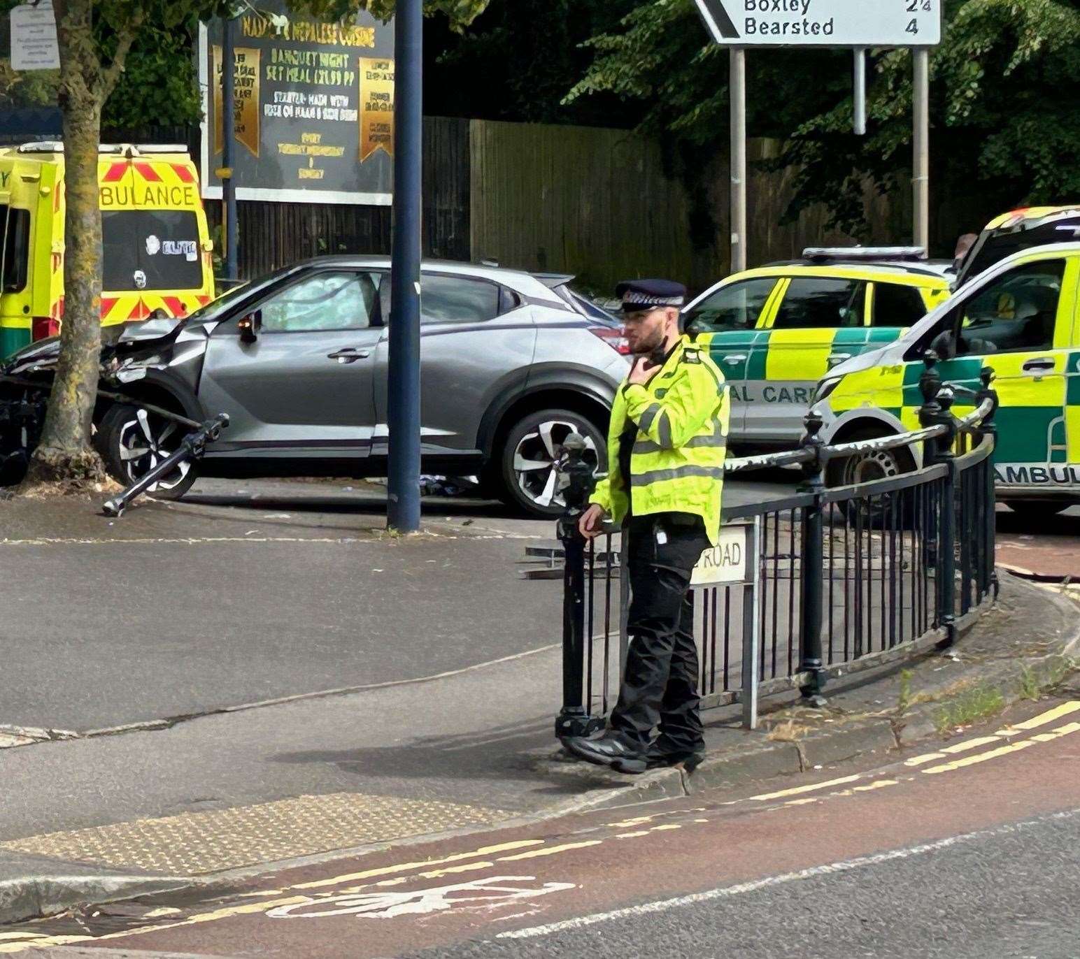 An accident has taken place on Sandling Road and Lower Boxley Road in Maidstone this afternoon (June 15)