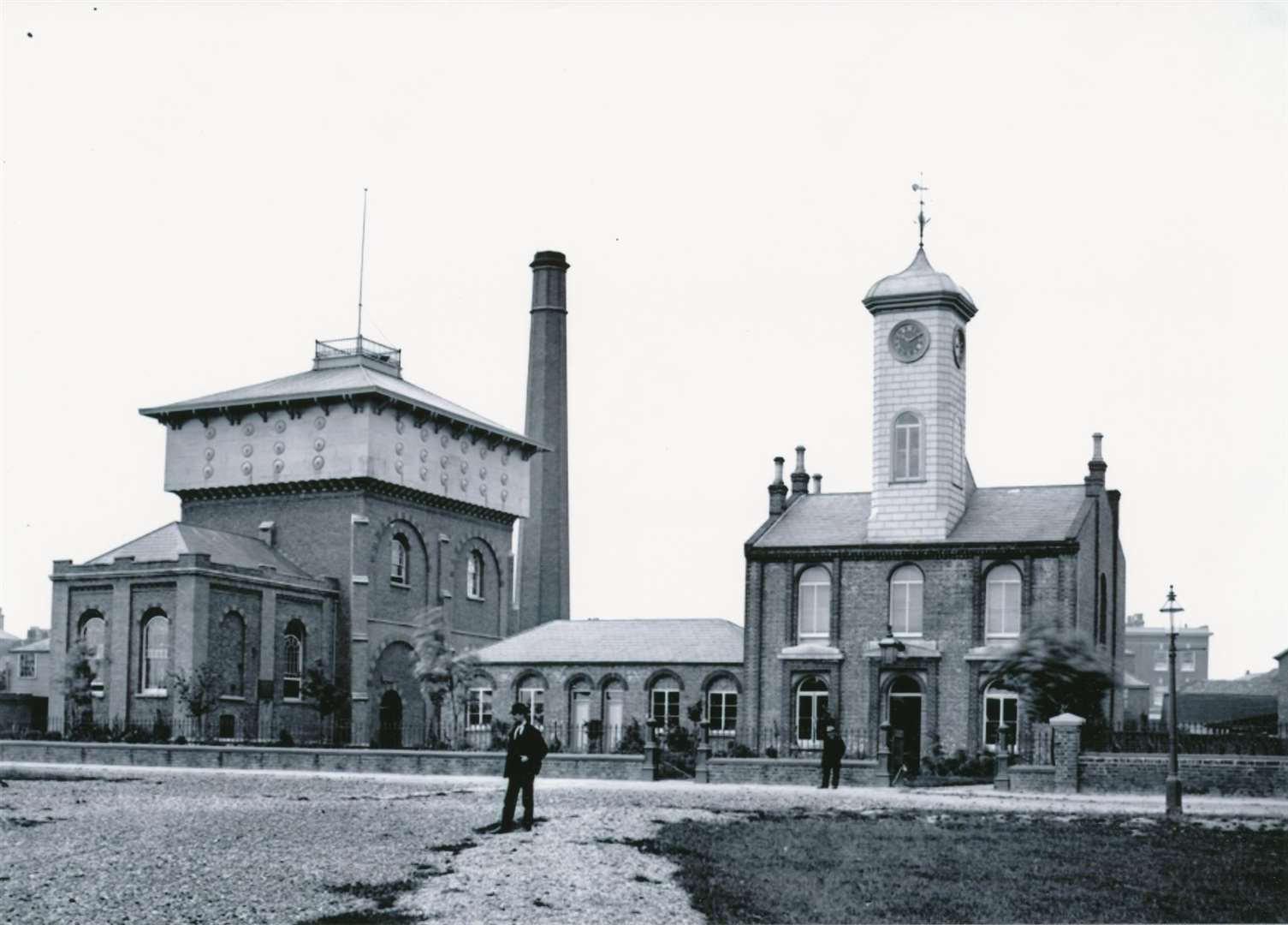 How the derelict Victorian Water Tower in Trinity Road, Sheerness, used to look