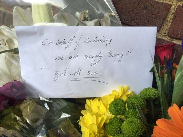 Messages and flowers have been left at the scene of the attack (12148049)