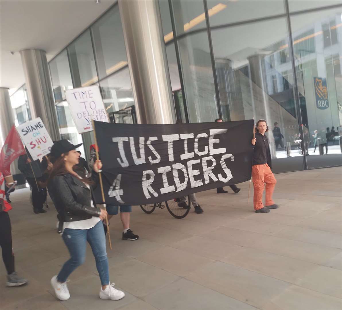 Deliveroo riders have protested against the pay and conditions offered by Deliveroo (Flora Bowen/PA)