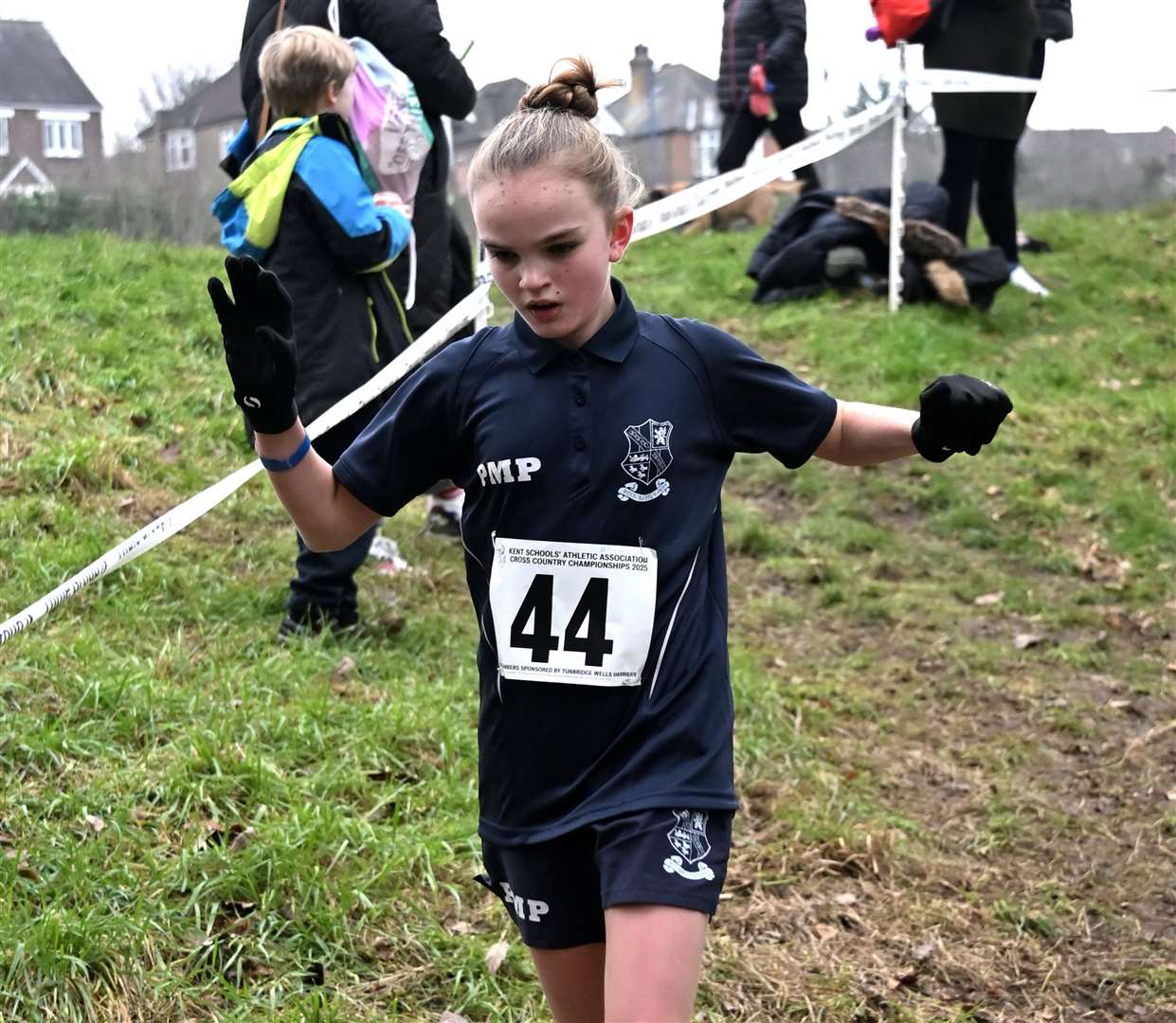 Canterbury & St Augustines’ Year 7 runner No.44 Polly Pennells. Picture: Simon Hildrew