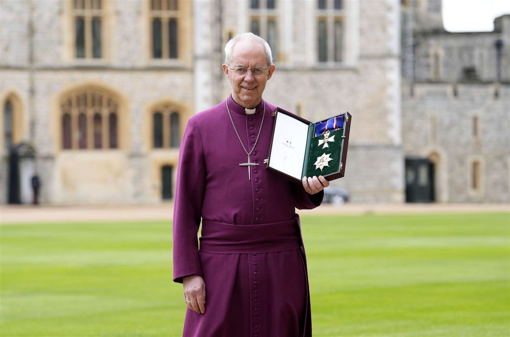 Justin Welby after being made a Knight Grand Cross of the Royal Victorian Order (Andrew Matthews/PA)