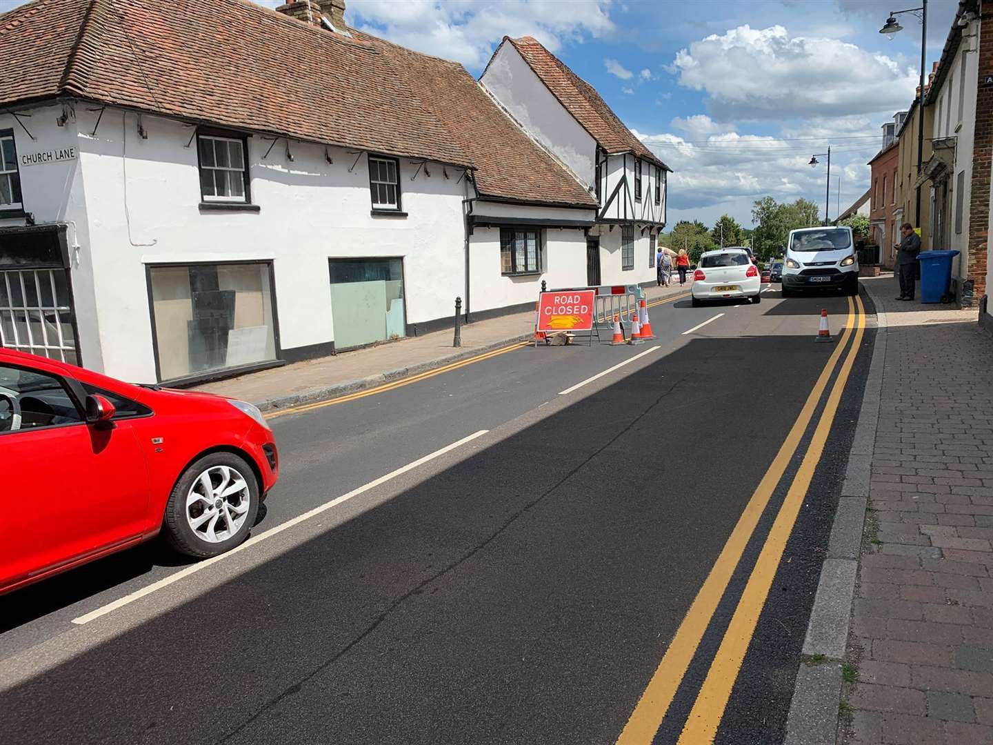 The narrow A2 at Newington near Sittingbourne. Picture: Richard Palmer