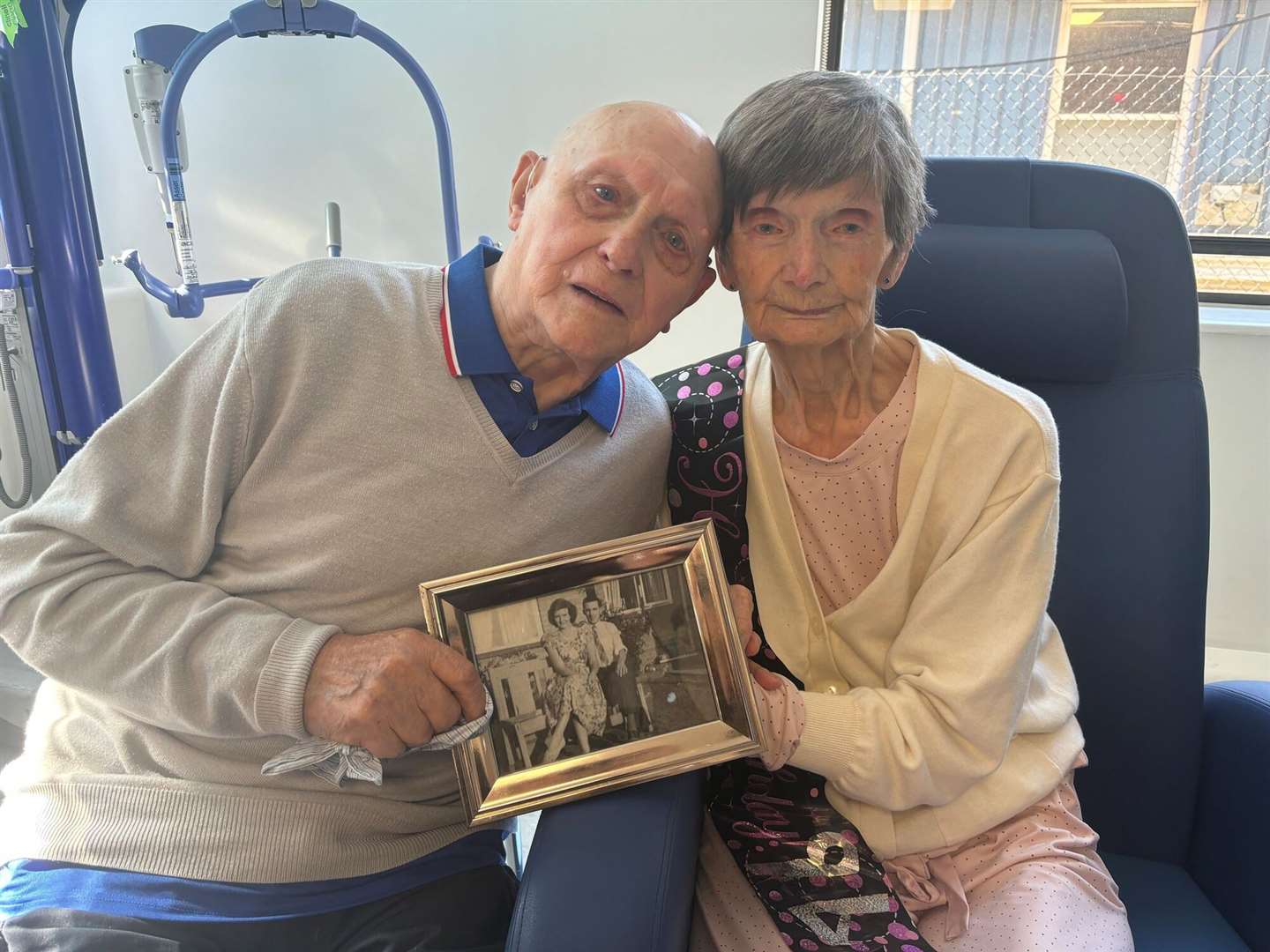 Husband and wife, John and Elizabeth Ross, have been married since August 1949. Picture: NHS