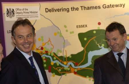 Tony Blair with Gravesham MP Chris Pond. Picture: MATT READING