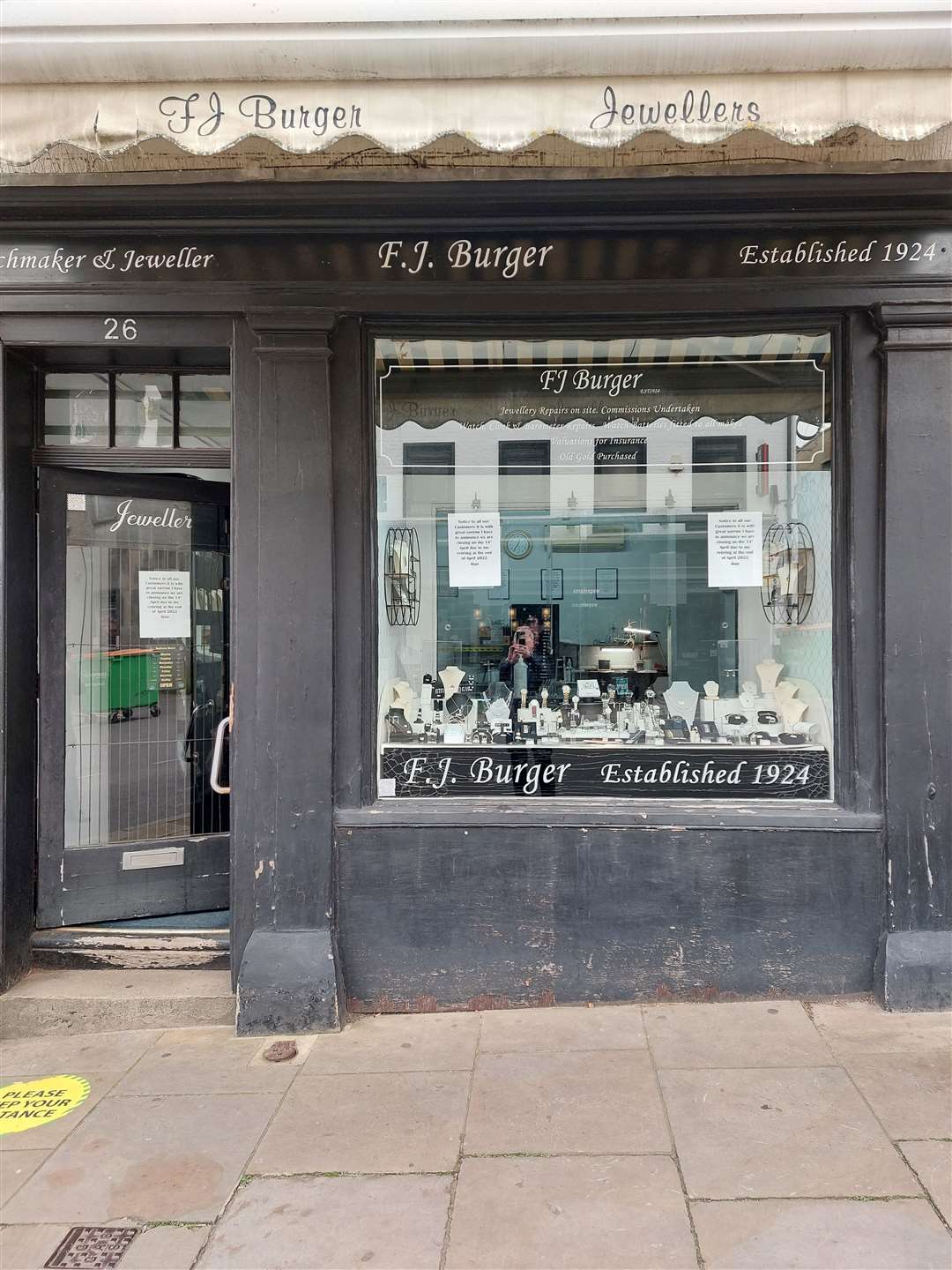 The small shop in Earl Street is closing down