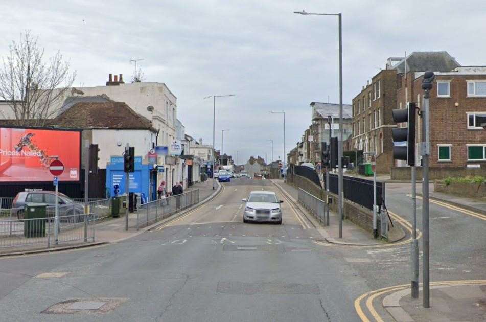 The man was attacked in London Road, Dover. Picture: Google