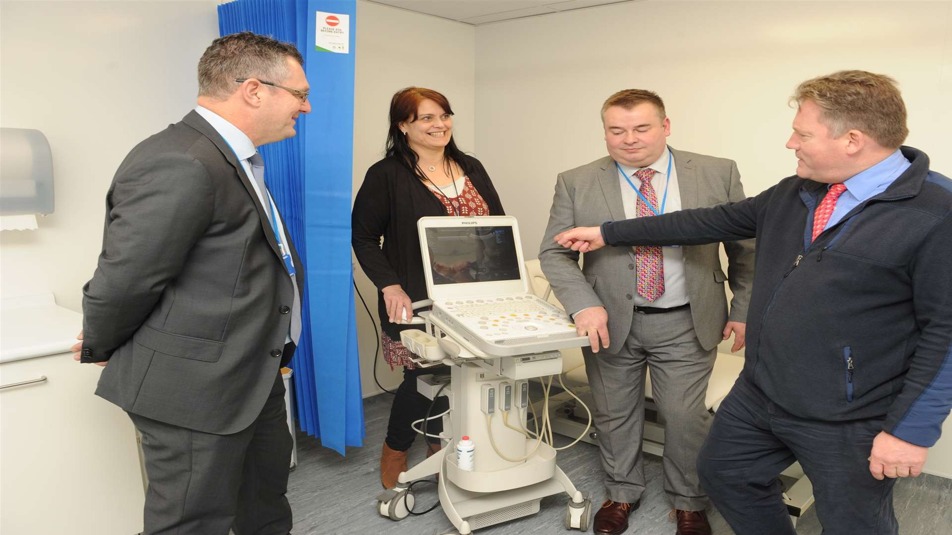 Andrew Honeyman and John Pither (Directors), Jo Beech (DGS CCG) and MP Adam Holloway